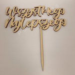 Topper drewniany urodziny Wszystkiego najlepszego
