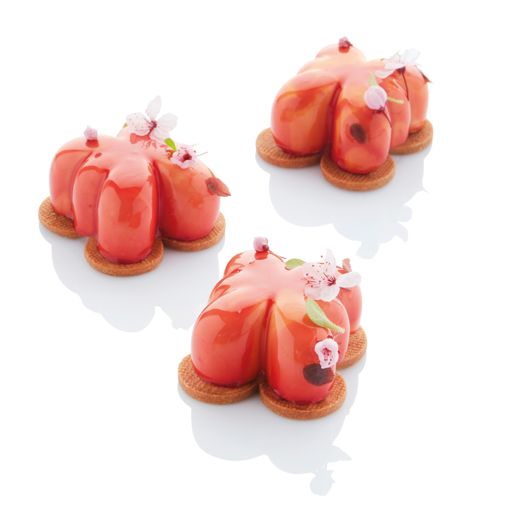 Forma silikonowa kwiat 71x70 mm H 43 mm. poj. 110 ml x 6 gniazd Dahlia (1)