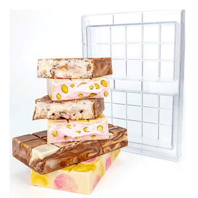 Forma do dubajskiej czekolady z poliwęglanu Dubai chocolate 205x275 mm H 35,5 mm BAR GIGA 21MA6050
