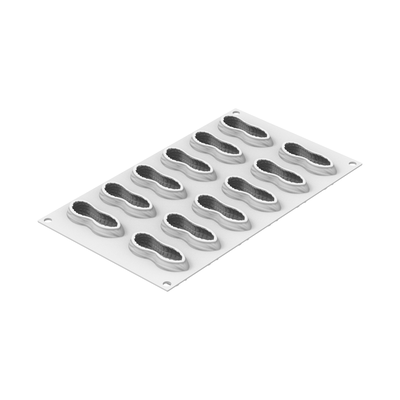 Forma silikonowa orzeszki 72x29 mm H 27 mm poj. 30 ml x 12 gniazd Mini peanut