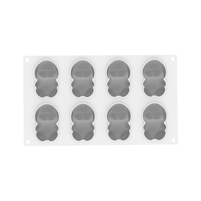 Forma silikonowa zając 76x50 mm H 29 mm poj. 70 ml x 8 gniazd Rabbit