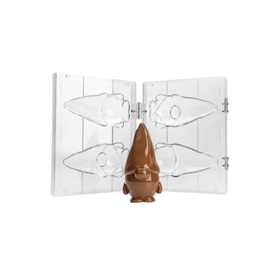Forma z poliwęglanu do czekolady świąteczny skrzat 277x223 mm H 90 mm 2 gniazda - Jingle